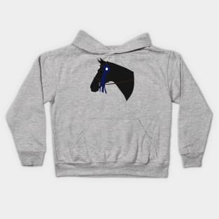 Blue Ribbon (Black Horse) Kids Hoodie